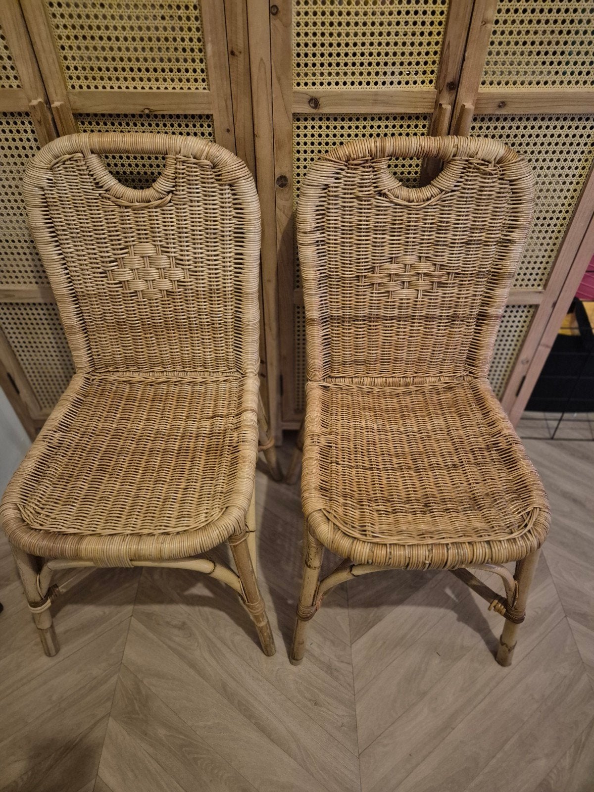 rotan boho stoelen eettafel, Tuin en Terras, Tuinstoelen, Ophalen, Rotan