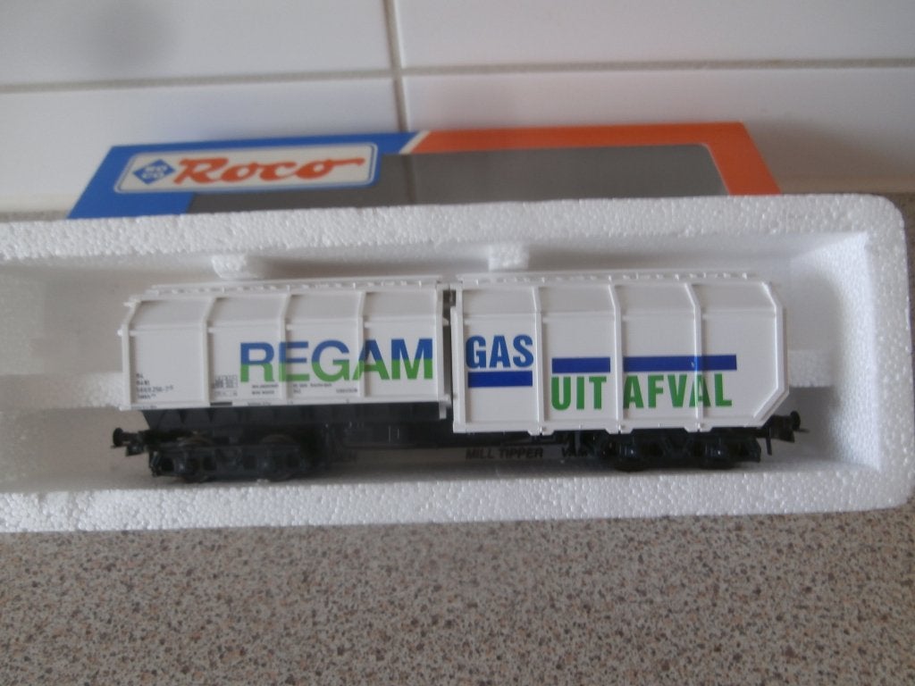 ROCO VAM wagon WIT REGAM GAS UIT AFVAL 46224, Gelijkstroom, Wagon, Ophalen of Verzenden, Roco