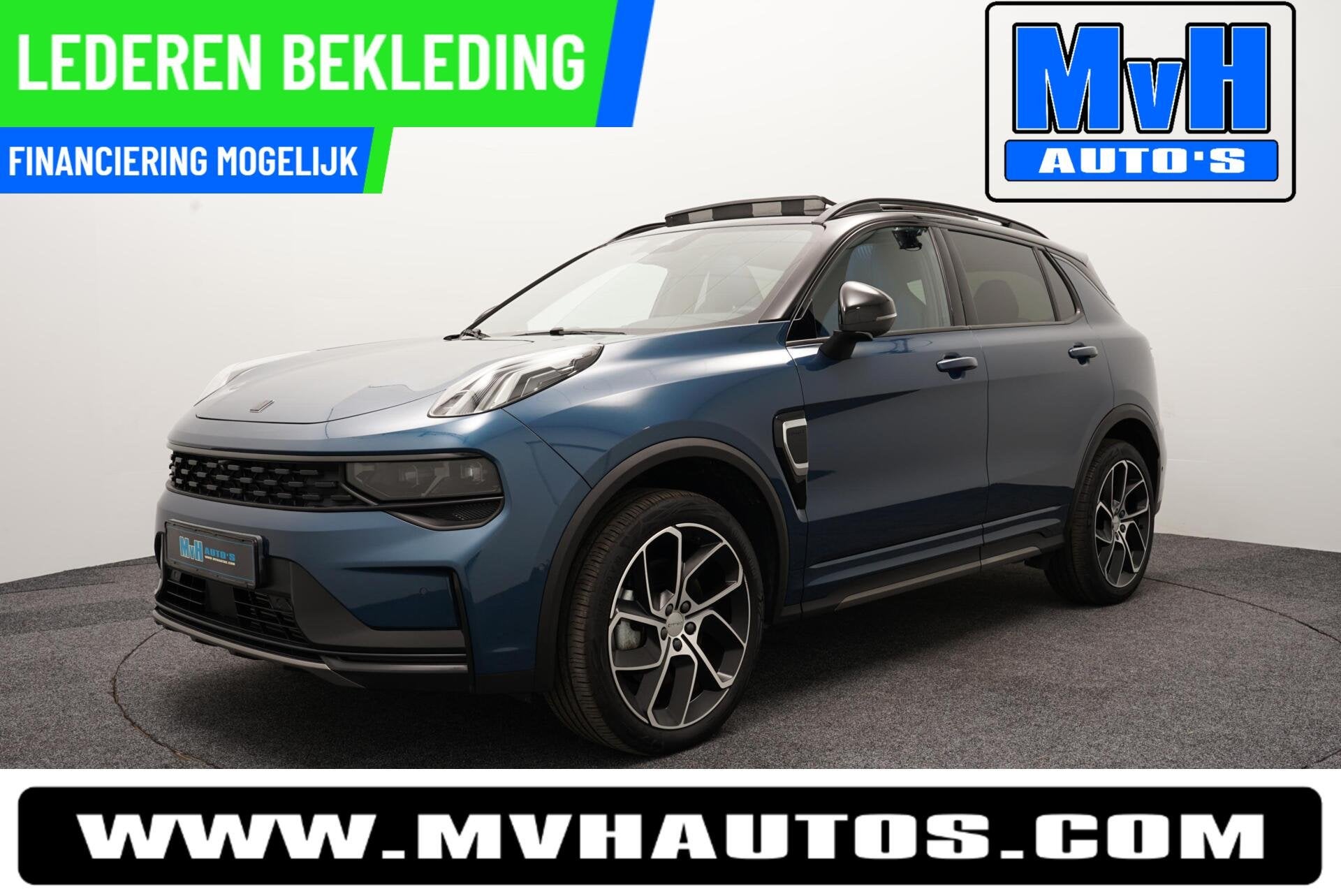 Lynk & Co 01 1.5 PHEV|FULL BLACK|LEER|360|PANO|262PK|SOH97, Zwart, Blauw, Bedrijf, 1854 kg