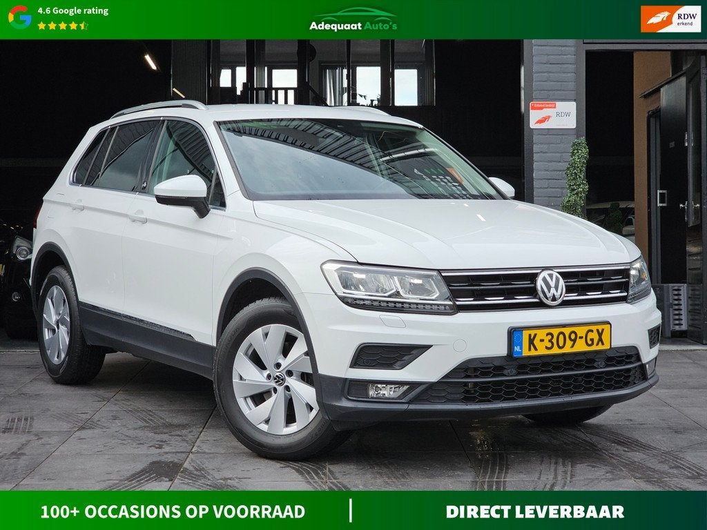 Volkswagen Tiguan 1.4 TSI Highline|AUT|Cruise|Trekhaak|PDC, Stof, 4 cilinders, Wit, Grijs