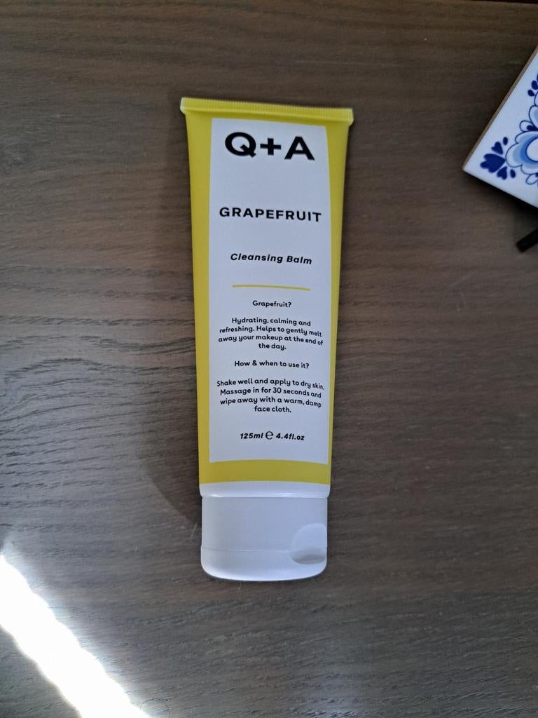 Q+A grapefruit cleansing balm 125ml, Ophalen of Verzenden, Nieuw, Gehele gezicht, Reiniging