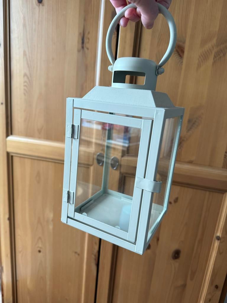 Beige Lantaarn - Sfeervolle Decoratie voor Binnen en Buiten, Ophalen of Verzenden, Nieuw, Beige, Metaal