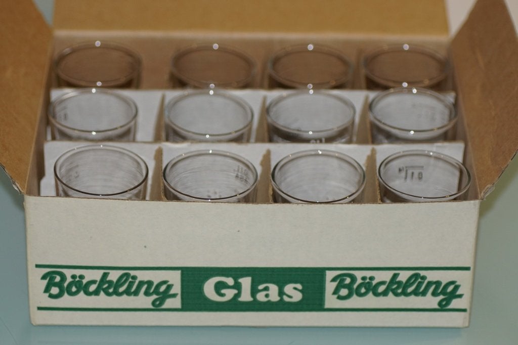 Glas Böckling 12 Vintage Reblaus proefglazen, Gross Umstad, Ophalen of Verzenden, Nieuw, Overige typen