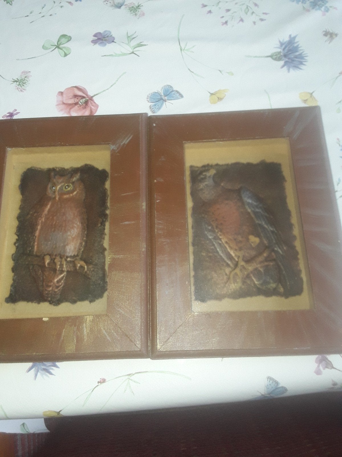 Twee kunstwerkjes uil en adelaar, Ophalen