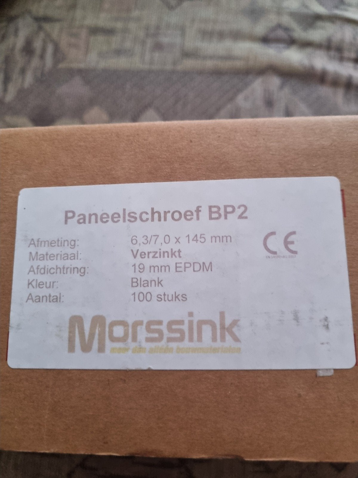 Morssink Paneelschroeven BP2 6,3/7,0 x 145 mm Verzinkt, Ophalen, Nieuw