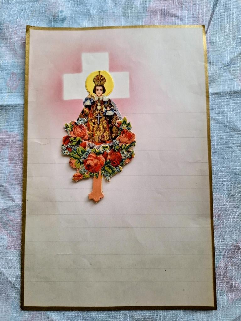 Vintage Heiligenwens Kindje Jezus van Praag, Ophalen of Verzenden
