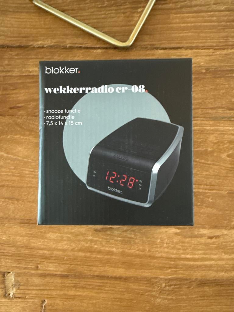 Blokker wekkerradio CR-08, Witgoed en Apparatuur, Wekkers, Ophalen of Verzenden, Nieuw, Digitaal