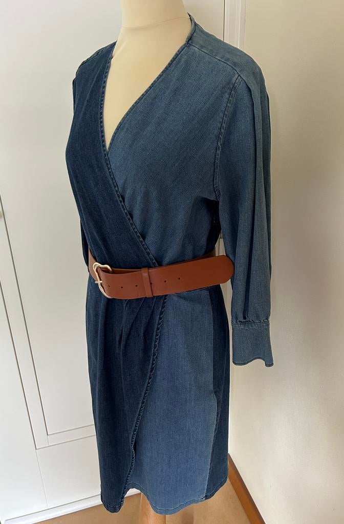 Jurk, Caroline Biss, mt 38, denim, blauw, 2 kleuren., Maat 38/40 (M), Blauw, Ophalen of Verzenden, Zo goed als nieuw