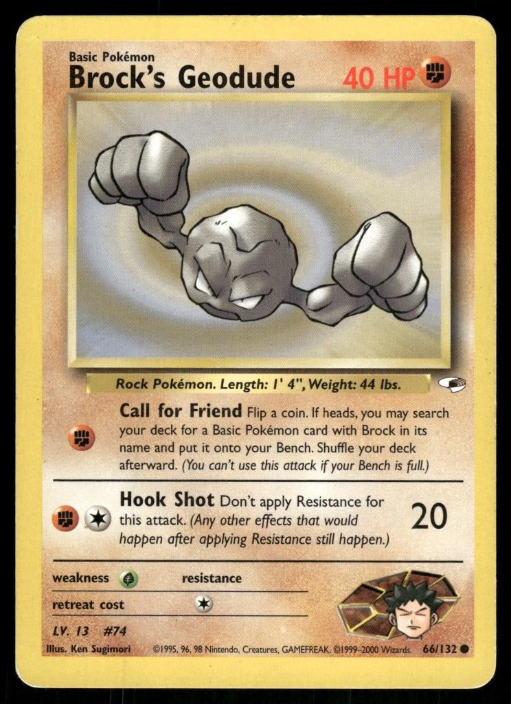 Brock's Geodude 66/132 - Gym Heroes, Verzenden, Gebruikt