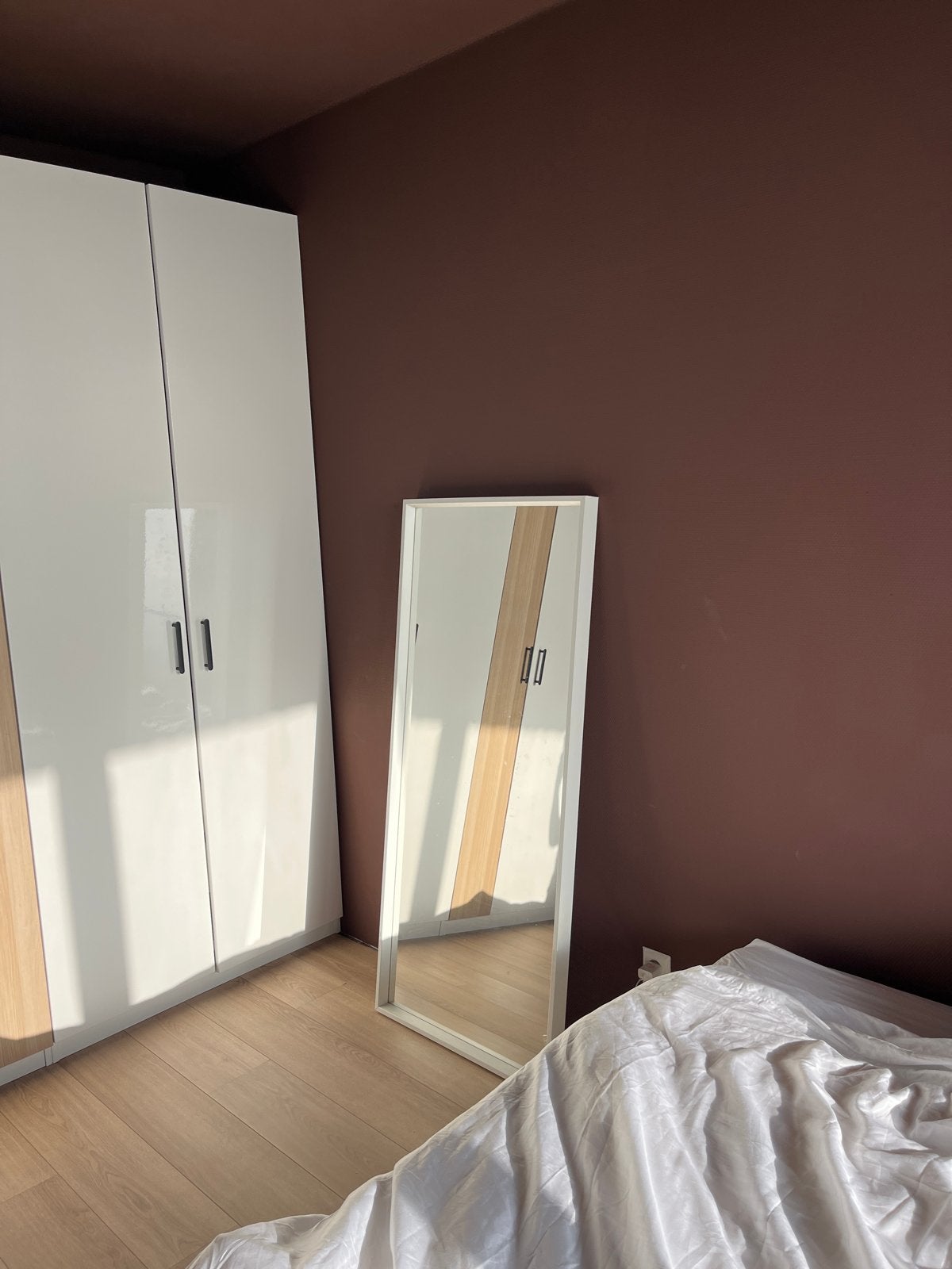 Nissedal spiegel IKEA wit 65x150cm, Huis en Inrichting, Ophalen, Gebruikt, 100 tot 150 cm, Rechthoekig