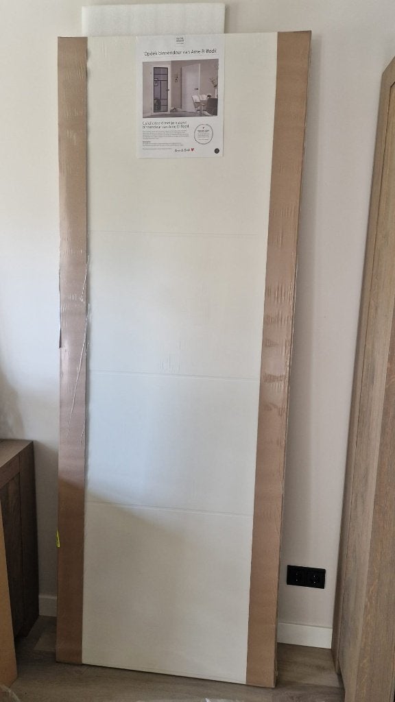 Svedex / Arne&Bodil binnendeur ABB155 wit (badkamer/toilet), Ophalen, 80 tot 100 cm, 215 cm of meer, Binnendeur