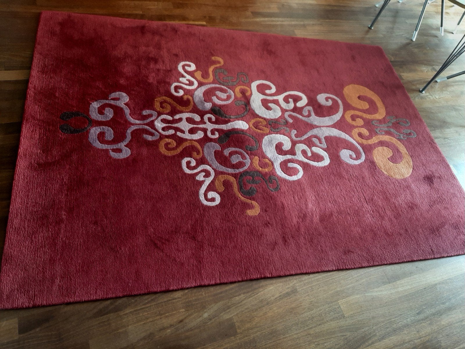 100% dik wollen vloerkleed, design, Ophalen, Paars, 150 tot 200 cm, 200 cm of meer