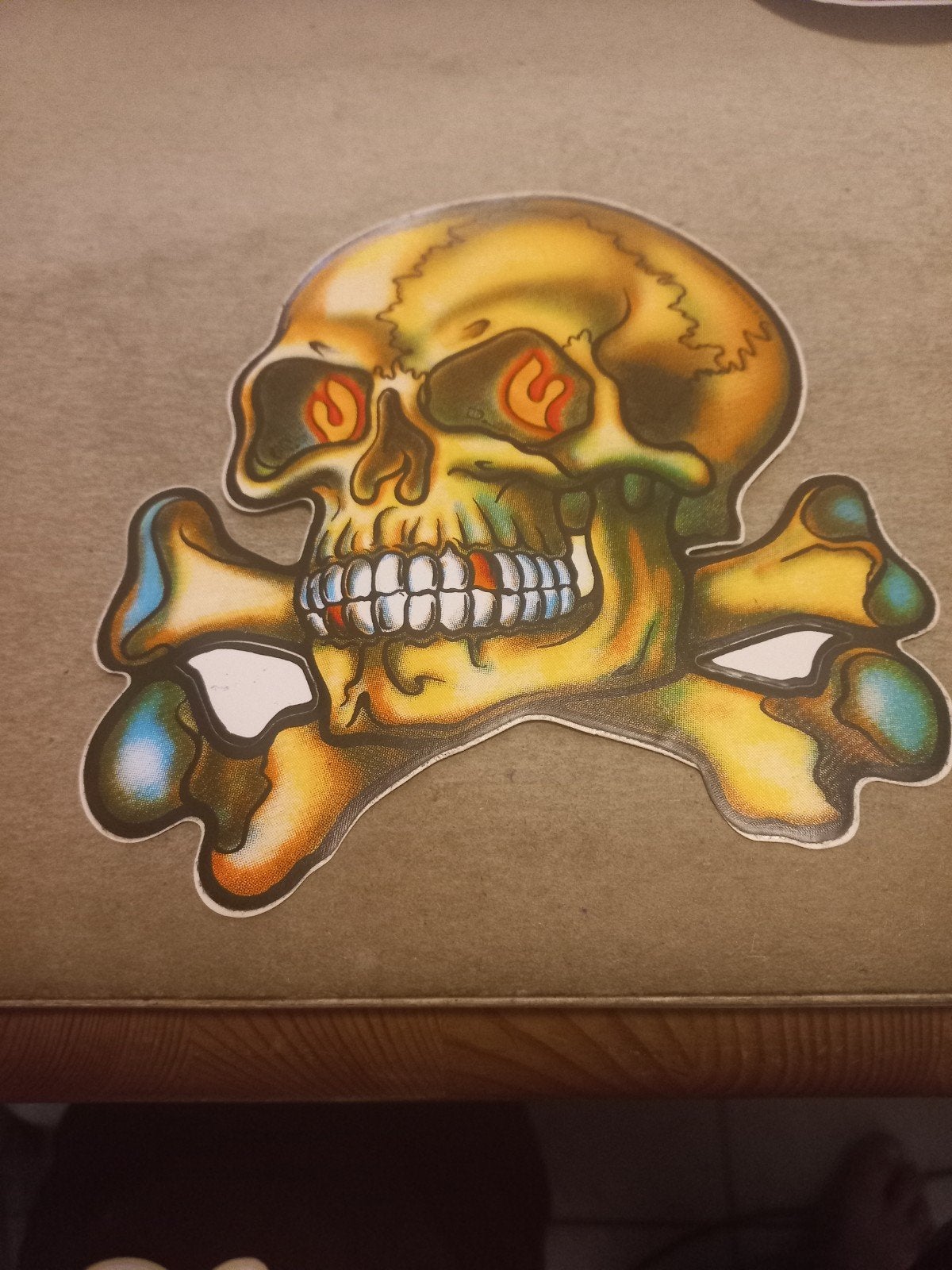 Sticker Flash Skull met Botten - Uniek Ontwerp, Ophalen of Verzenden, Nieuw