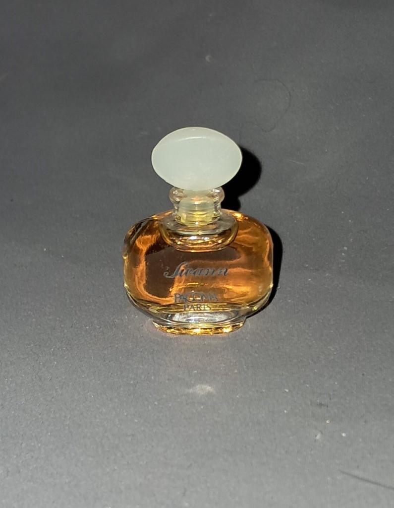 Volle parfum mini Pacoma Swann klein, Ophalen of Verzenden, Zo goed als nieuw, Miniatuur, Gevuld