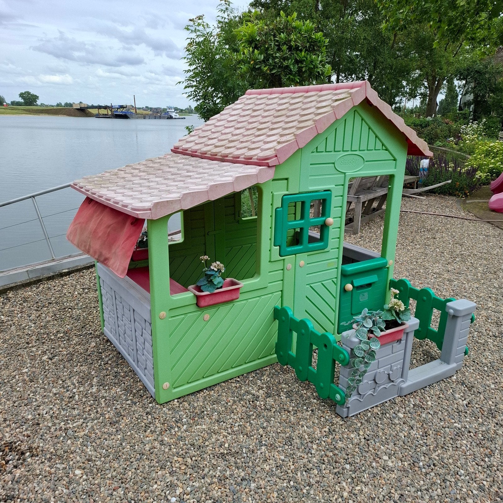 Smoby speelhuis met tuinhek, Ophalen, Kunststof
