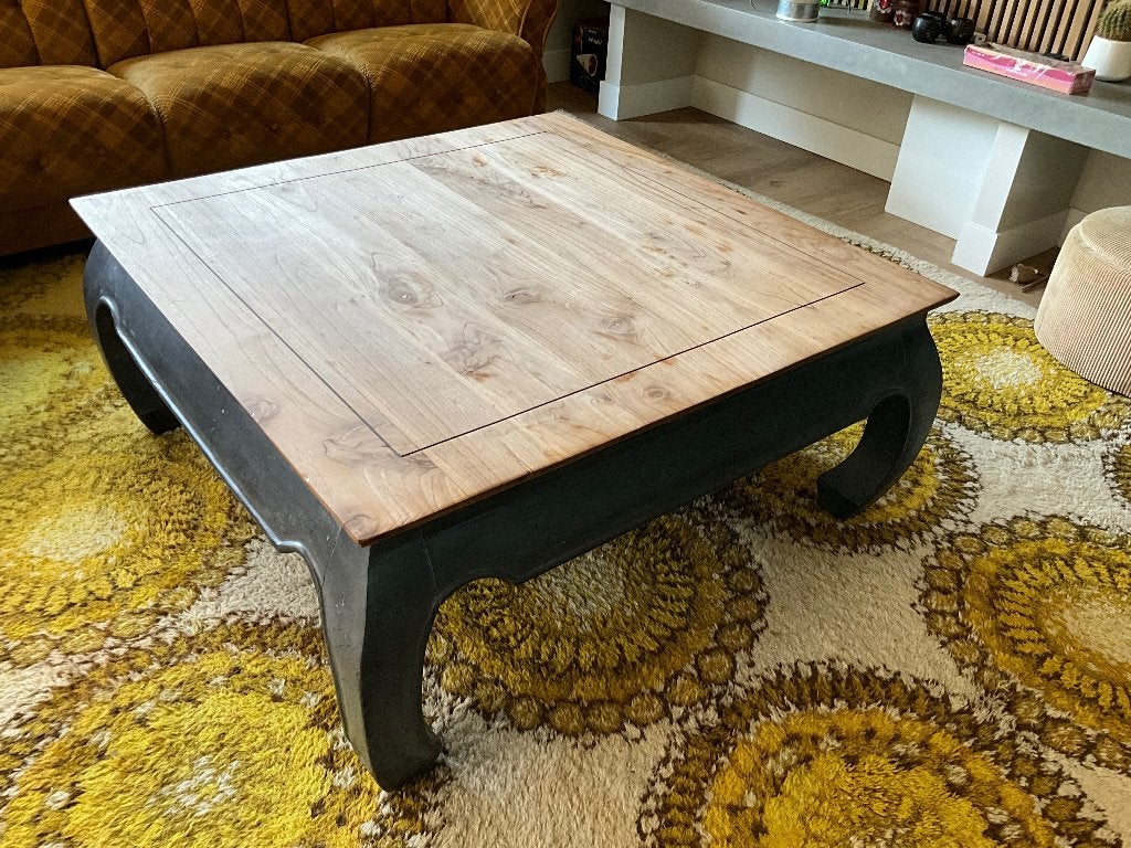 Salon tafel, Ophalen, Gebruikt, 100 tot 150 cm, Vierkant
