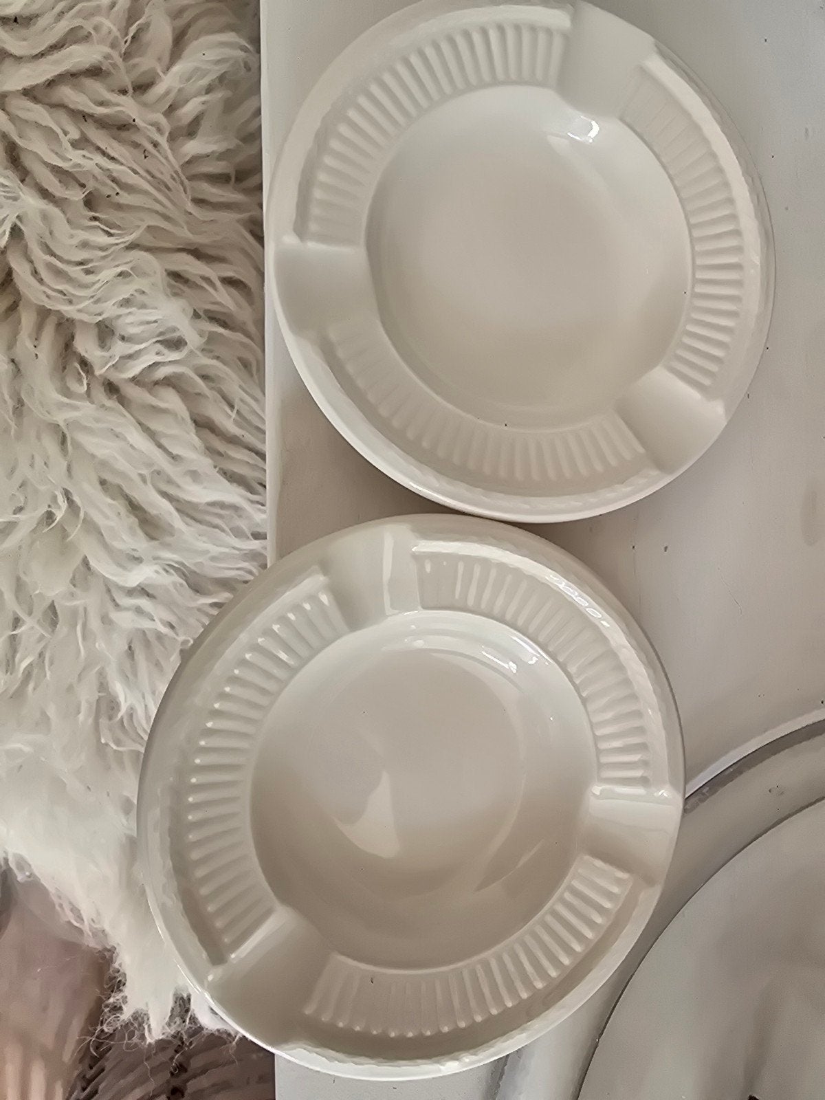 Set van 2 Wedgwood Queen's Ware Edme asbakken, Antiek en Kunst, Ophalen of Verzenden
