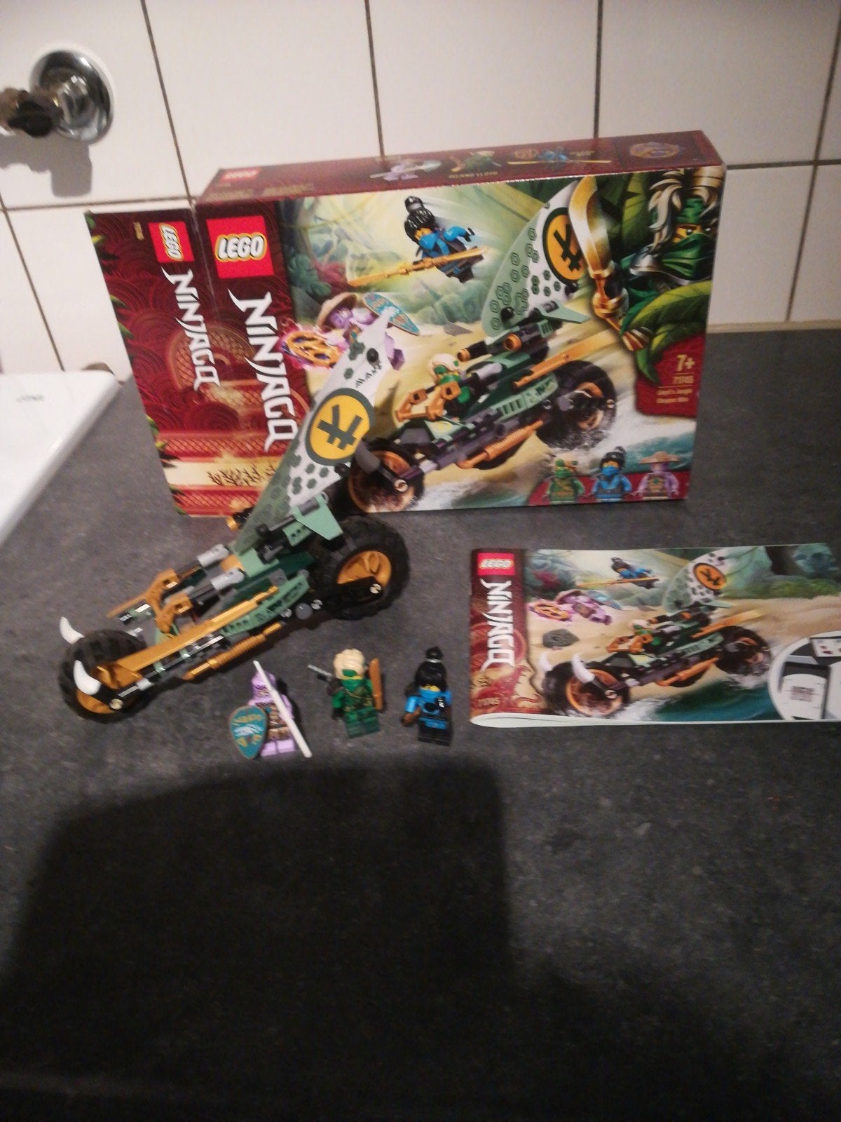 Lego Ninjago 71745 Lloyd's Jungle Chopper Bike compleet, Ophalen, Lego, Zo goed als nieuw, Inclusief instructies