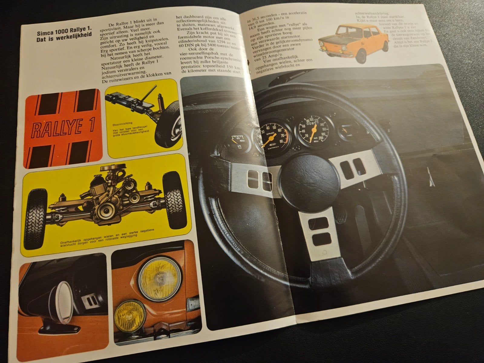 Brochure Simca 1000 Rallye 1 & 2 1973, Ophalen of Verzenden, Zo goed als nieuw, Overige merken