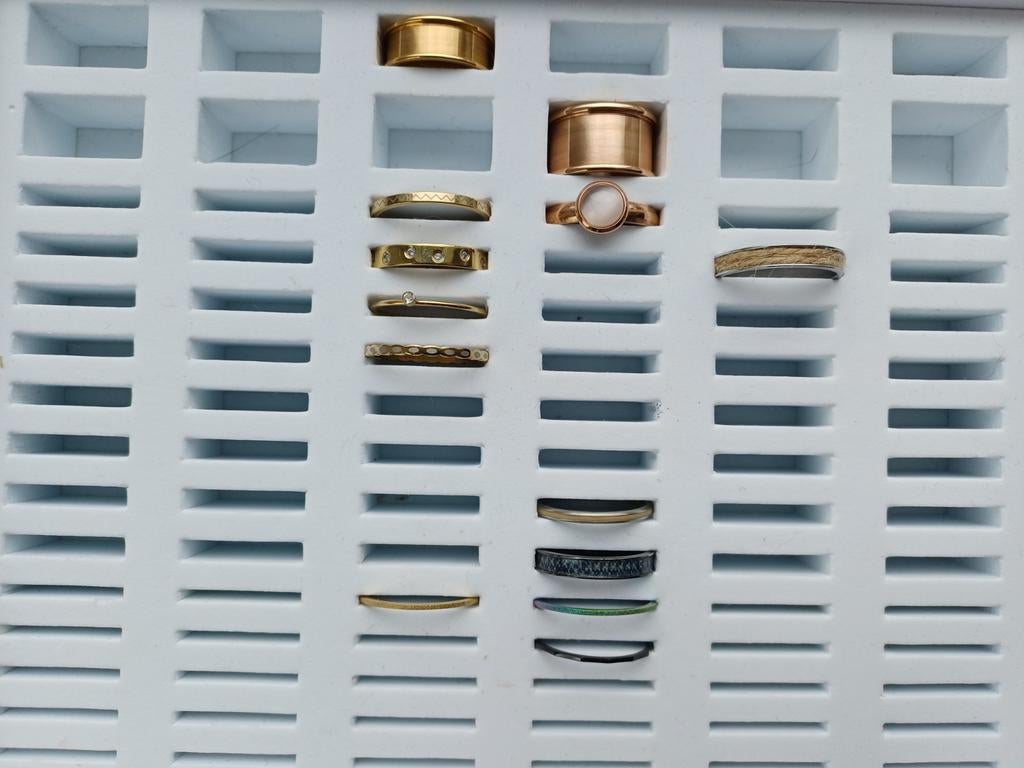 Ixxi ringen rosé + goudkleurig 18,5 mm met 11 vullingen., 19 tot 20, Ophalen of Verzenden, Zo goed als nieuw, Dame