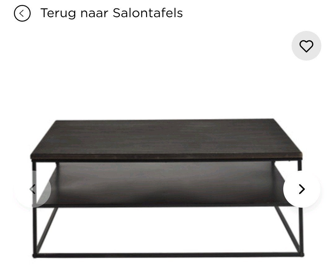 Salon tafel gijs (xenos €79), Ophalen of Verzenden, 25 tot 50 cm, Rechthoekig, 50 tot 100 cm