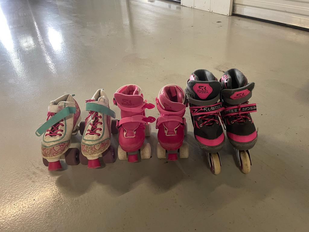 DIV rolschaatsen en skeelers Kunnen nog best een rondje mee, Ophalen, Gebruikt