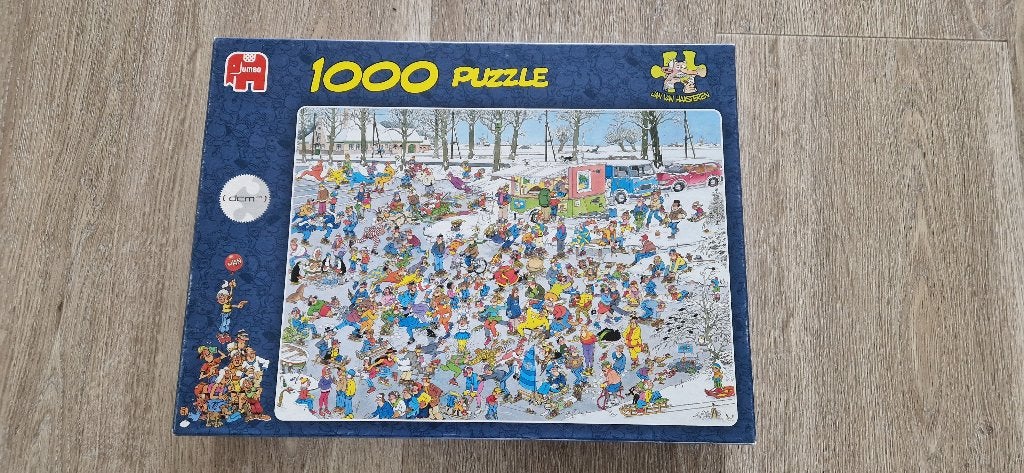 Jan van Haasteren op glad ijs, Ophalen of Verzenden, 500 t/m 1500 stukjes, Zo goed als nieuw, Legpuzzel