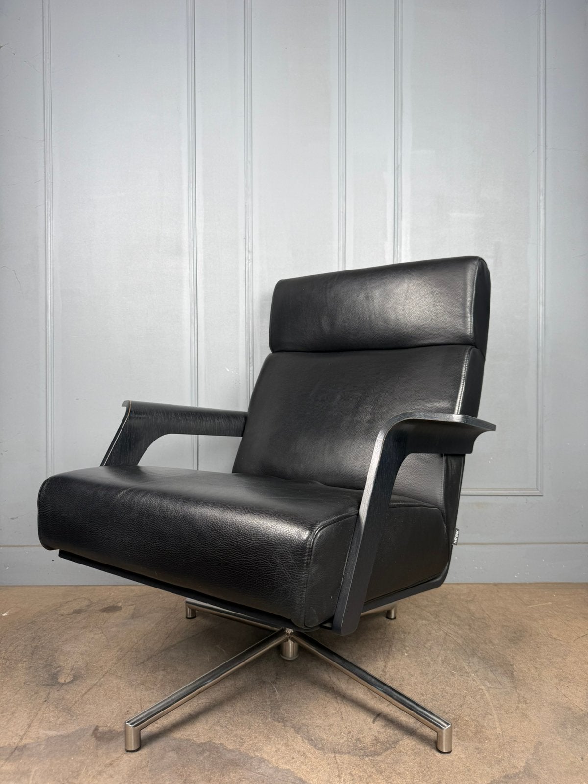 Harvink de Kaap lederen loungechair design fauteuil, Harvink, 75 tot 100 cm, Ophalen of Verzenden, Zo goed als nieuw