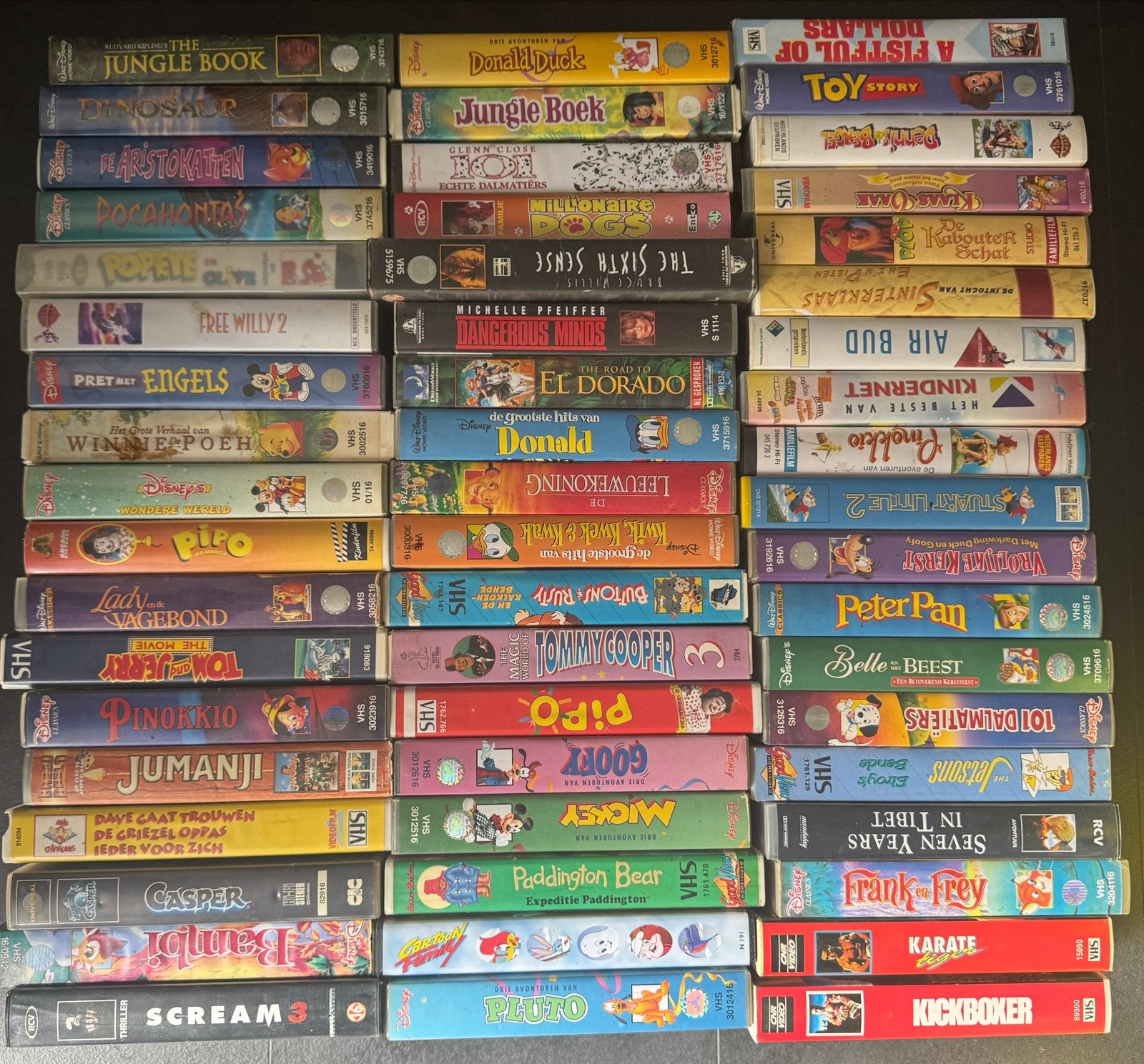 Grote collectie VHS videobanden - Disney, Actie, Jeugd, Cd's en Dvd's, Nederlands ondertiteld, Gebruikt, Alle leeftijden, Overige genres
