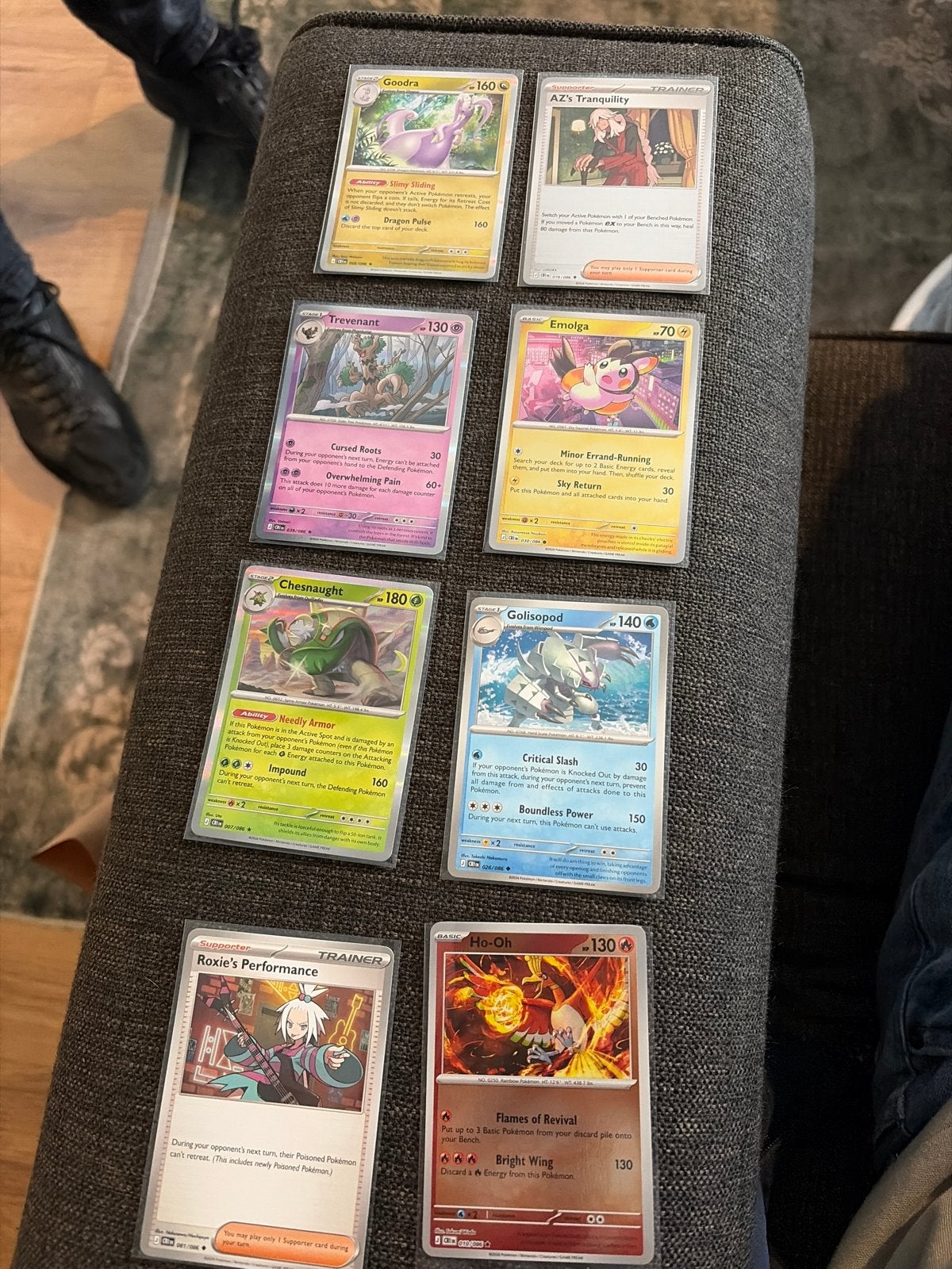 Pokémon Kaarten Collectie: Goodra, Trevenant, Ho-Oh en meer, Ophalen of Verzenden, Zo goed als nieuw, Meerdere kaarten
