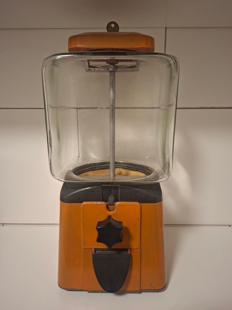 Franse pinda kauwgomballen automaat leuk voor op de bar cafe, Ophalen of Verzenden, Zo goed als nieuw