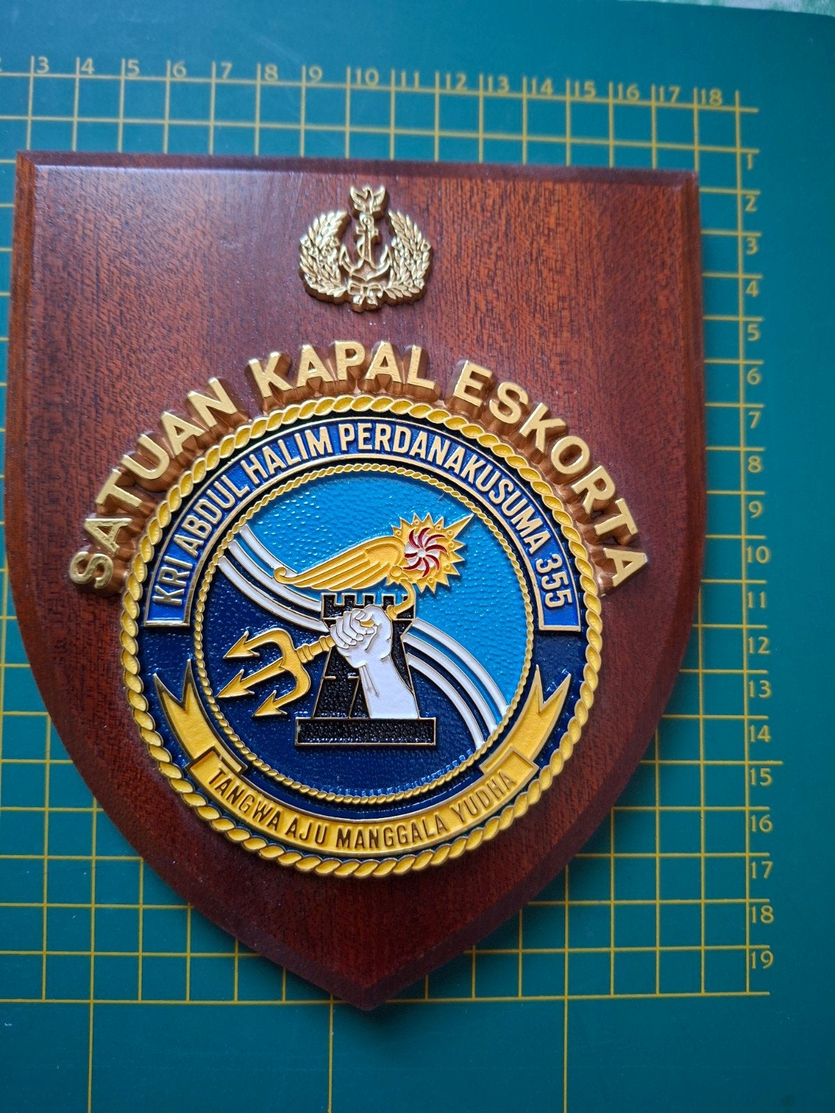 wapen schildje Indonesische Marine Escortevloot., Ophalen of Verzenden, Marine, Overige gebieden, Embleem of Badge