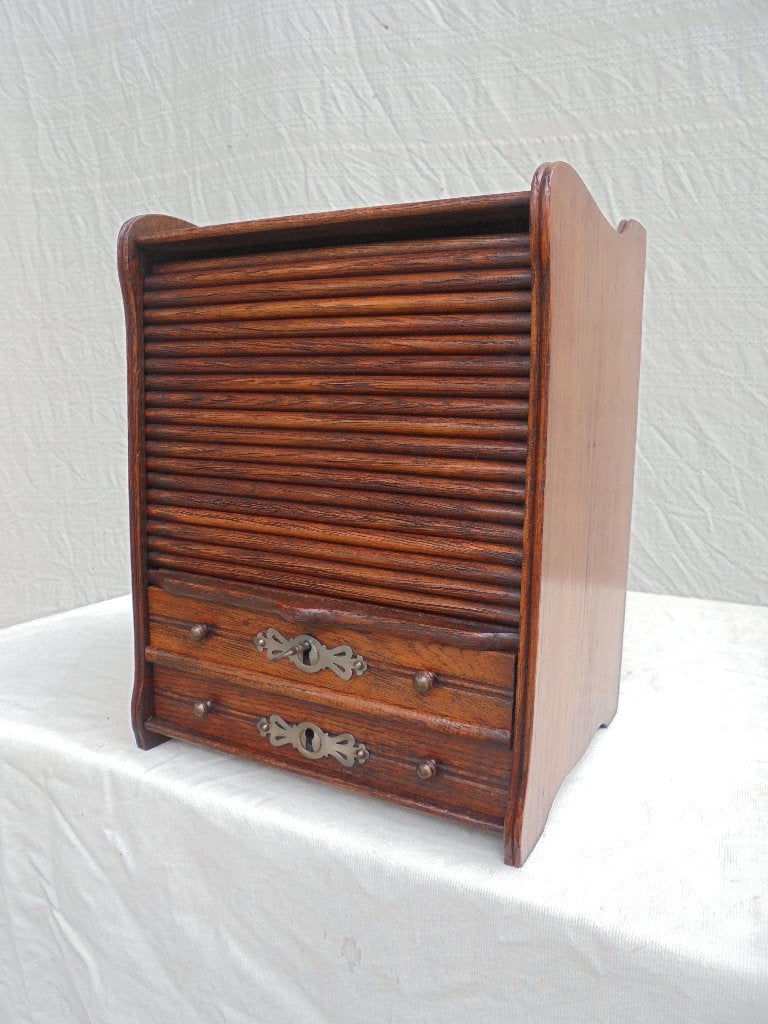 Mooie brievenbak met rolluik bureau kantoor, Antiek en Kunst, Ophalen of Verzenden