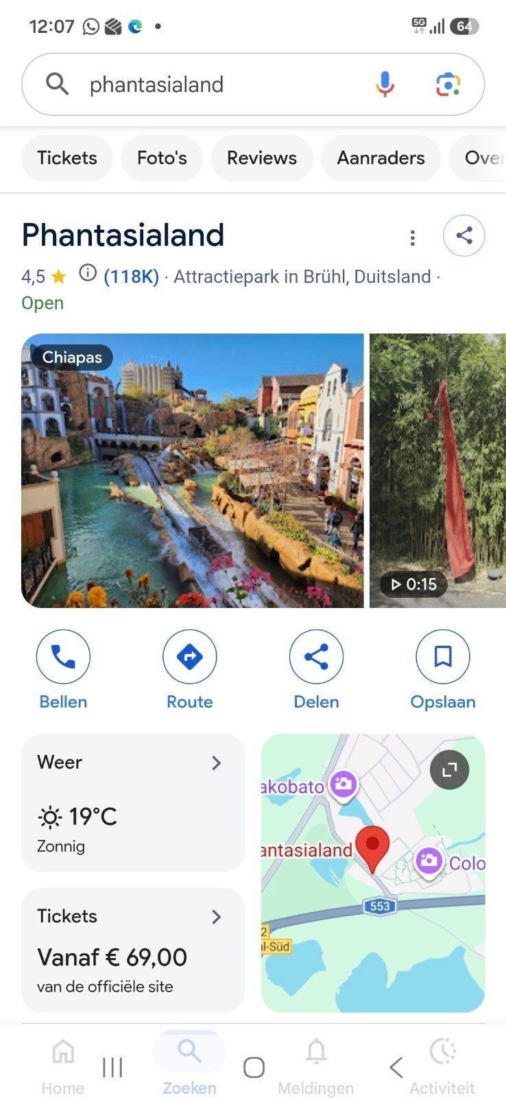 Tegoed bon van €170,- voor Phantasialand, Tickets en Kaartjes, Twee personen, 1 overnachting