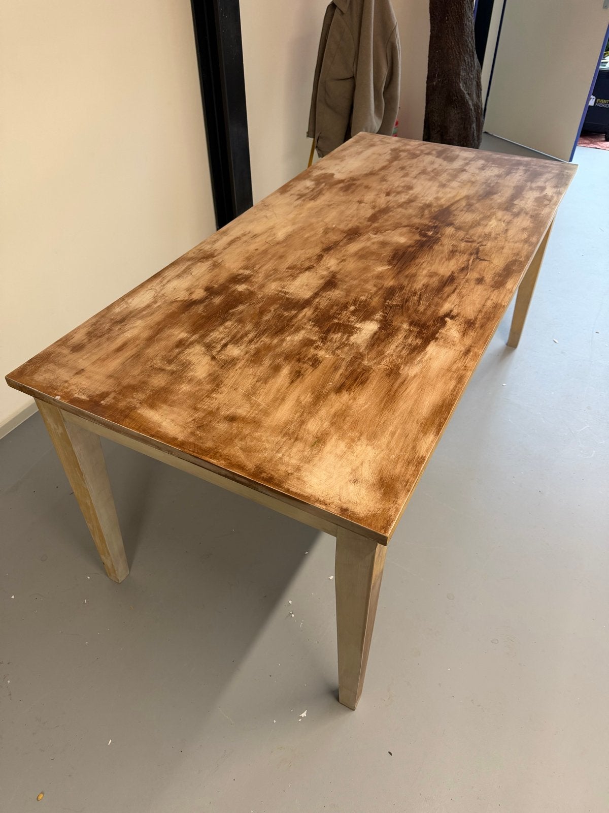 Oude houten tafel 85x180cm - Ideaal voor opknapbeurt, Ophalen, Gebruikt, 50 tot 100 cm, 150 tot 200 cm