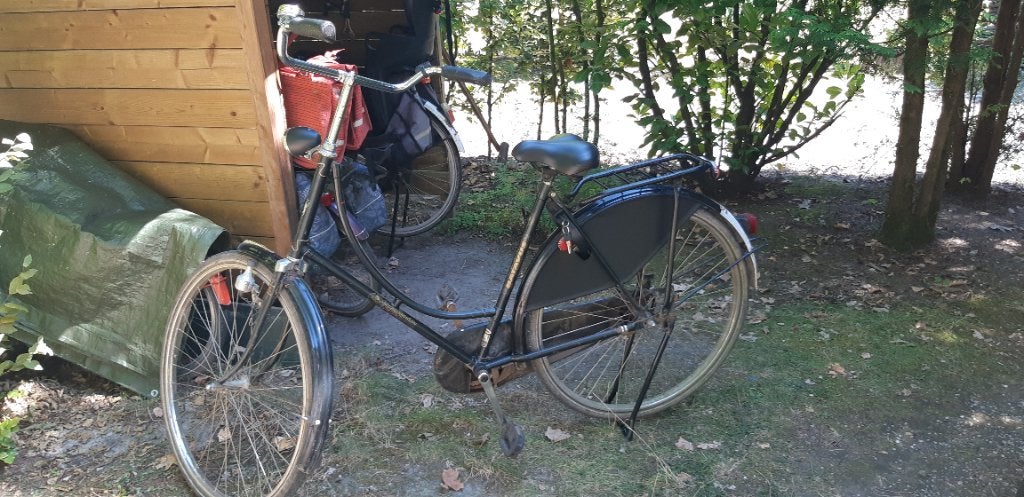 Oude omafiets 28 inch, Ophalen, Gebruikt, Terugtraprem