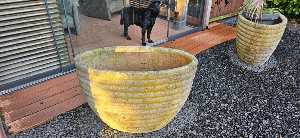 Grote betonnen plantenbakken voor buiten, Ophalen, Gebruikt, 40 cm of meer, Rond
