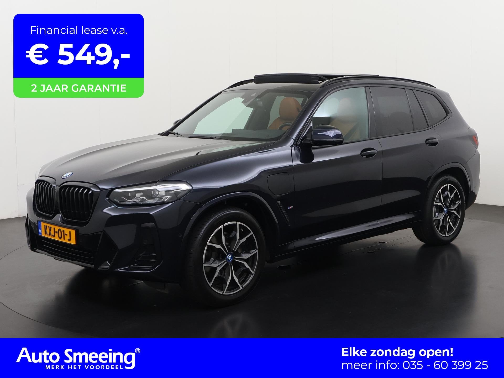 BMW X3 xDrive30e M Sport Shadow | Panoramadak | Leder | Live, Auto's, Gebruikt, 4 cilinders, Zwart, Plug-in hybride