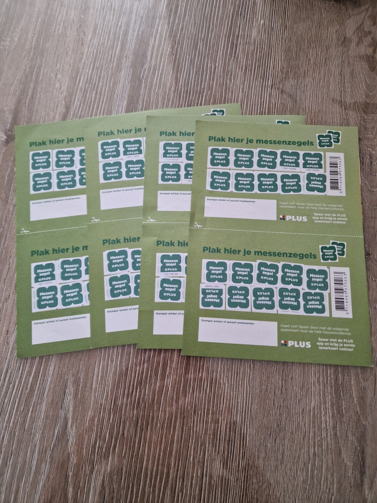 Messen zegels 4 volle kaarten gratis ophalen, Ophalen