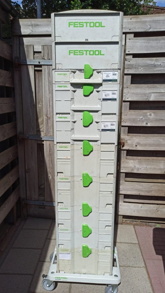 Festool Systainer collectie op onderstel met zwenkwielen, Ophalen, Gebruikt