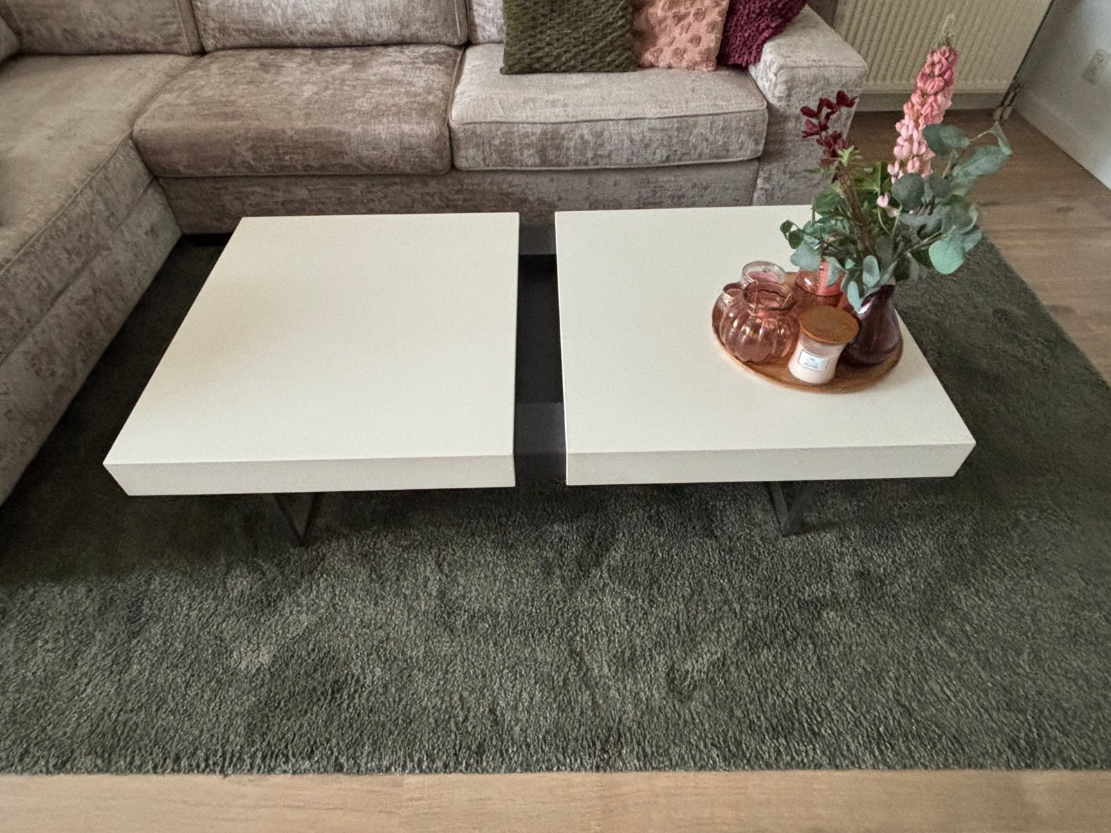 Leolux Tablet salontafel, Ophalen, Gebruikt, 100 tot 150 cm, 50 tot 100 cm