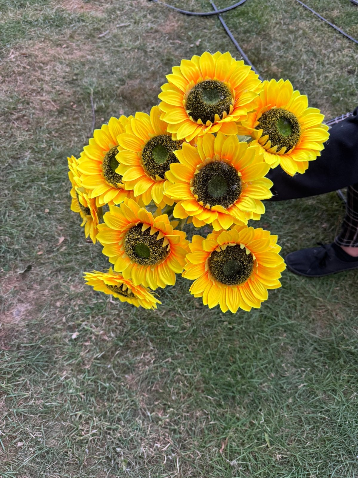 Kunst zonnebloemen, Ophalen, Kunstbloem, Zo goed als nieuw, Geel