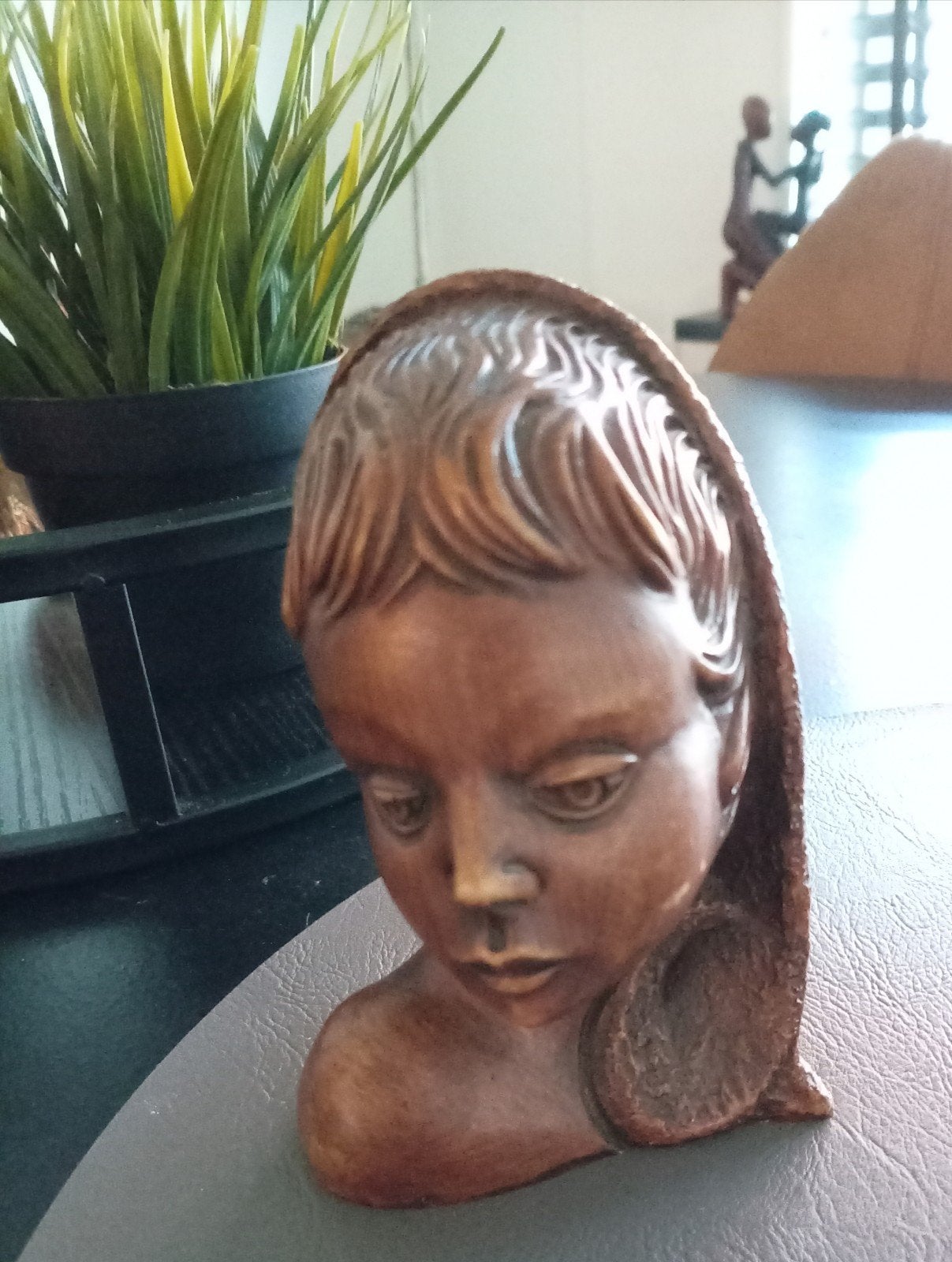 Houten Buste van een Vrouw - Handgemaakt, Minder dan 20 cm, Buste, Ophalen of Verzenden, Handgemaakt