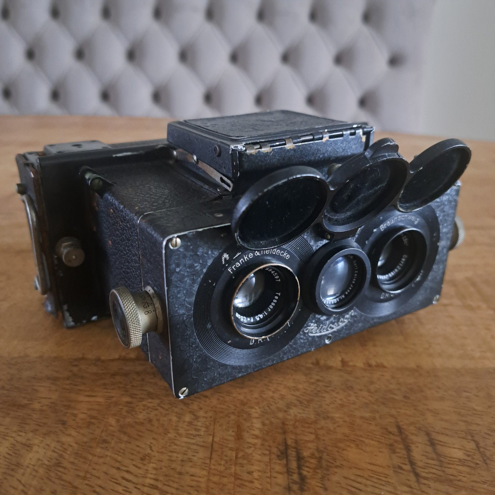 Franke & Heidecke Heidoscop Stereo Camera - Vintage, Audio, Tv en Foto, Fotocamera's Analoog, Ophalen of Verzenden, Gebruikt, Spiegelreflex