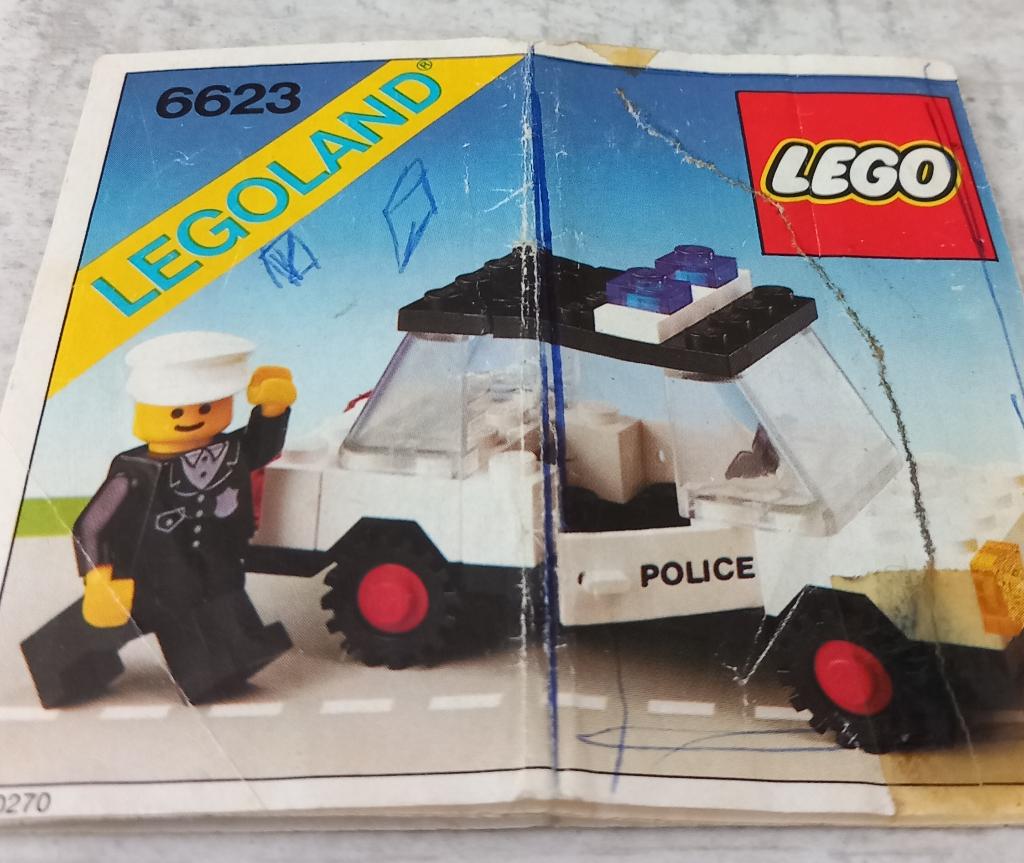 lego 6623-1 lego city, classic city politie-auto (1983), Compleet, Gebruikt, Lego, Ophalen of Verzenden