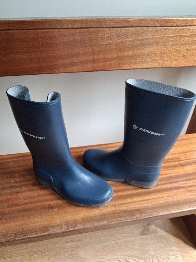 Dunlop regenlaarzen maat 36 blauw, Ophalen, Gebruikt, Jongen of Meisje, Laarzen