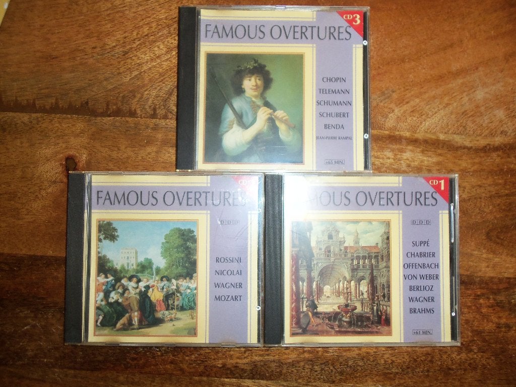 3 CD'S FAMOUS OVERTURES., Eerste persing, Ophalen of Verzenden, Zo goed als nieuw, Romantiek
