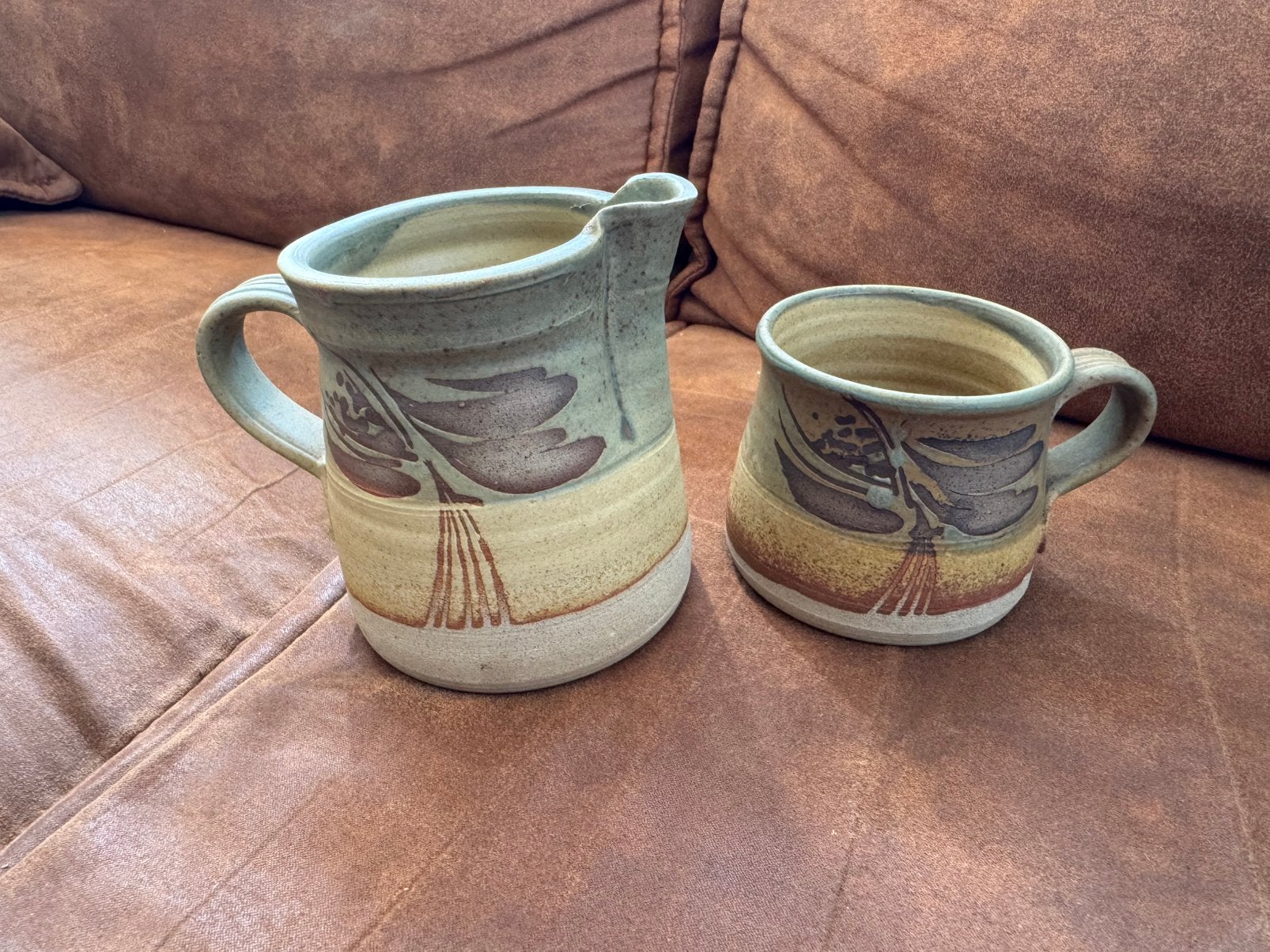 Vintage Studio Pottery Set – Owen Thorpe (Kan & Mok), Ophalen of Verzenden