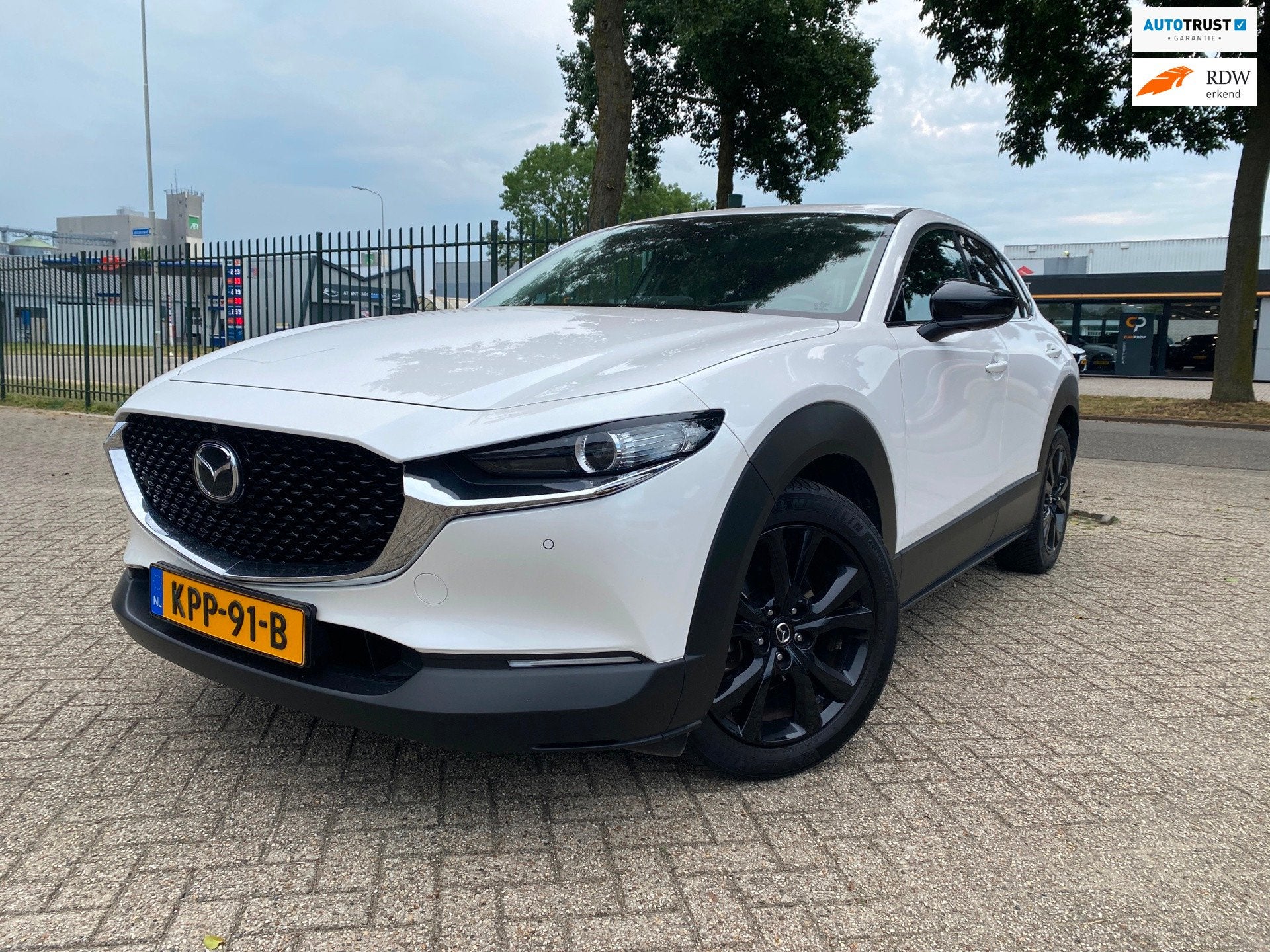 Mazda CX-30 2.0 e-SkyActiv-X M Hybrid 186PK KM 51887, Auto's, 1998 cc, Stof, Gebruikt, Wit
