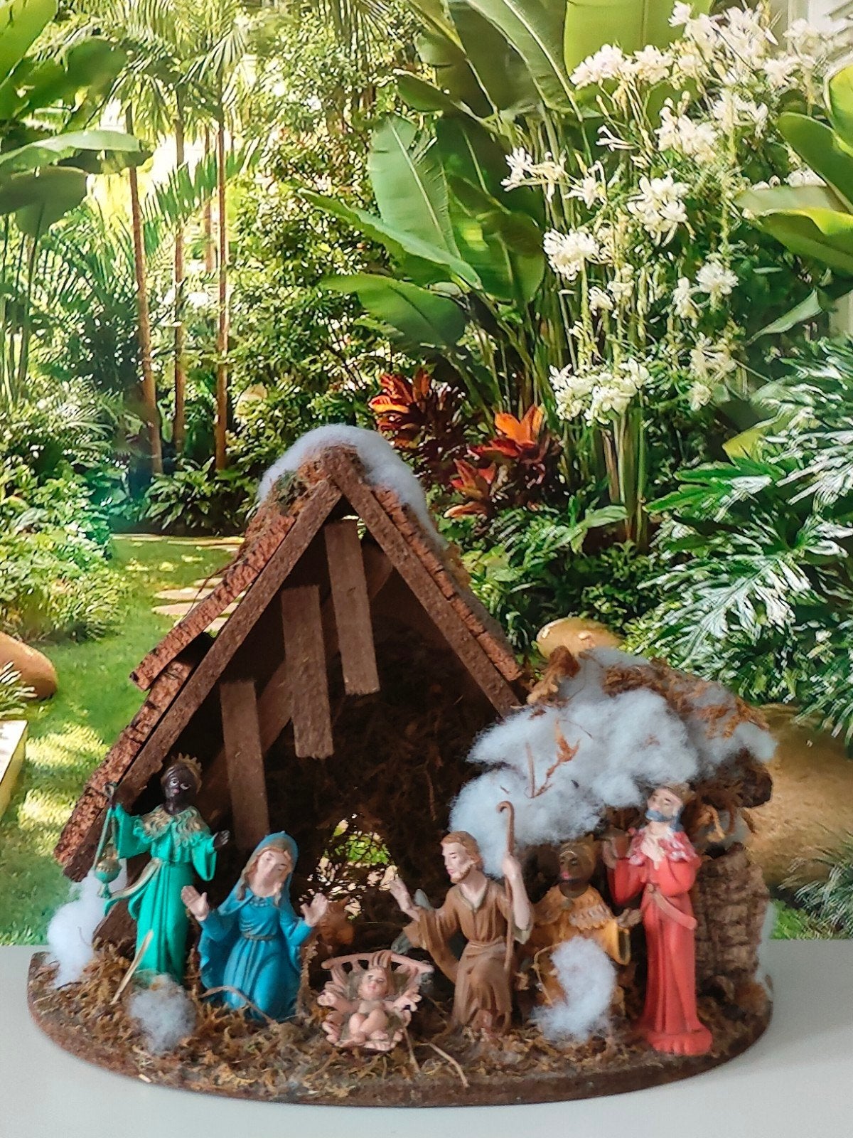 Prachtig houten beeld van de Kerststal, Diversen, Kerst, Ophalen of Verzenden